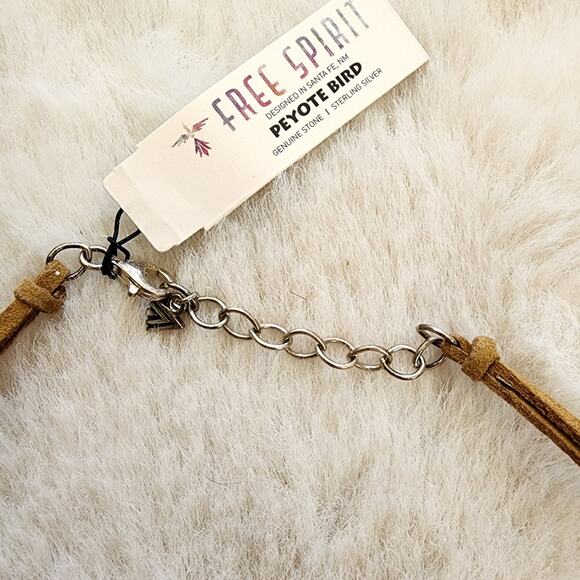 Peyote Bird Free Spirit Rose Quartz Brown Wood Beaded Leather Necklace NEW - Picture 7 of 12